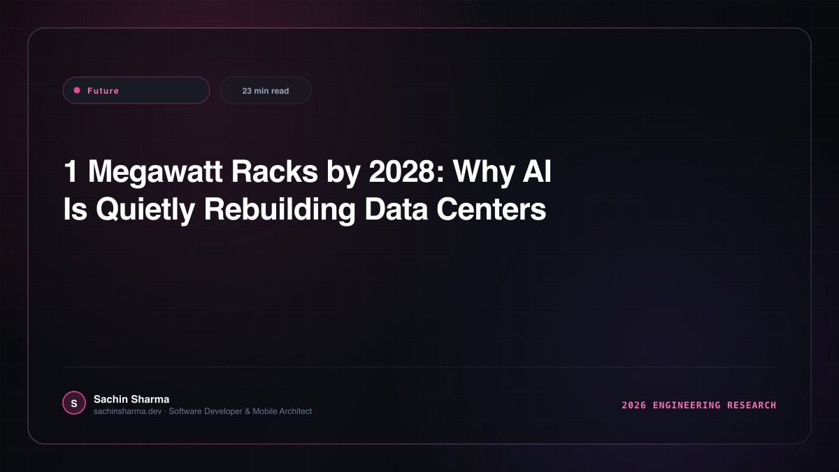 1 Megawatt Racks by 2028: Why AI Is Quietly Rebuilding Data Centers