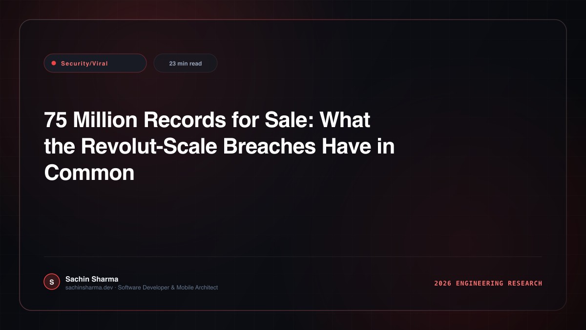75 Million Records for Sale: What the Revolut-Scale Breaches Have in Common