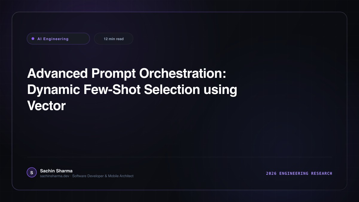 Advanced Prompt Orchestration: Dynamic Few-Shot Selection using Vector Databases