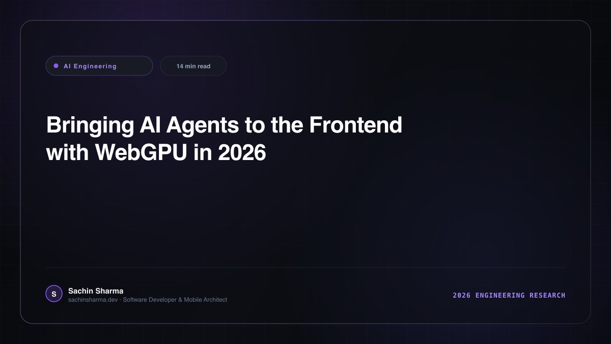 Bringing AI Agents to the Frontend with WebGPU in 2026
