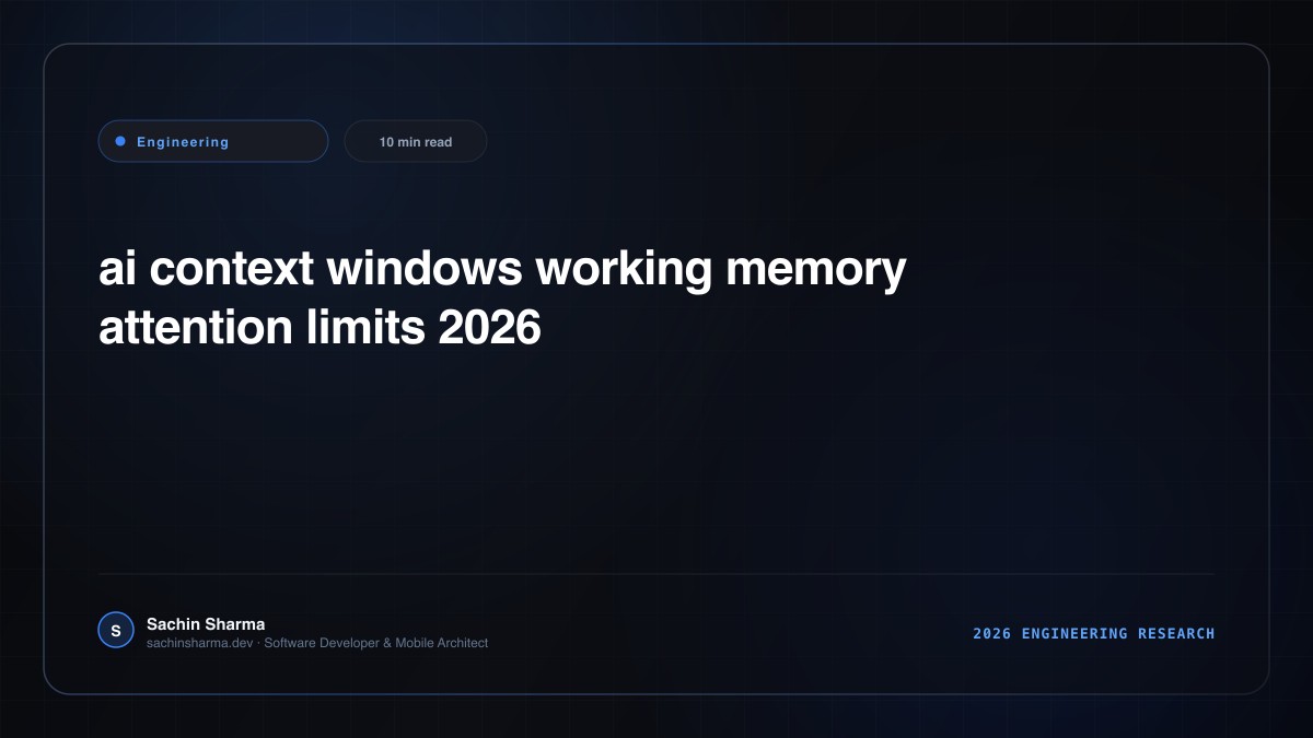 AI Context Windows Explained: Working Memory, Attention Limits, and "Lost in the Middle" (2026)