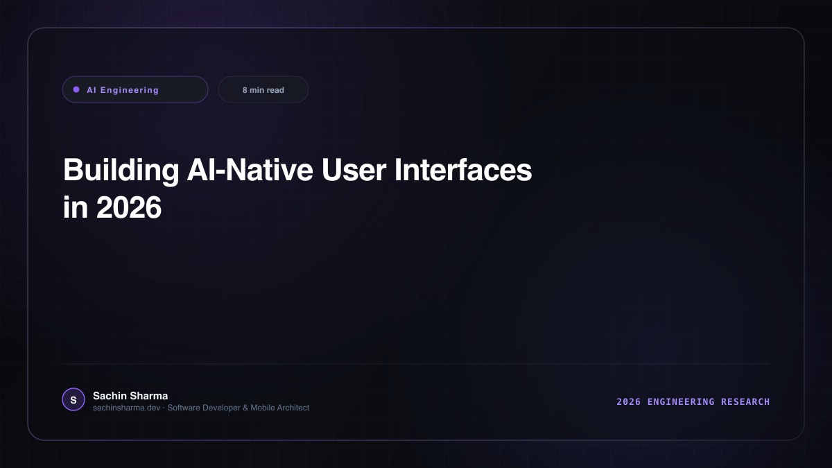Building AI-Native User Interfaces in 2026