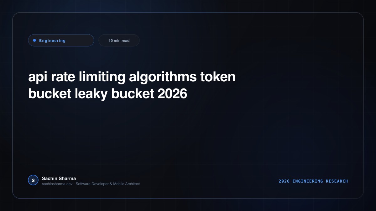 API Rate Limits Explained: Token Bucket, Leaky Bucket, and Fixed Window (2026)