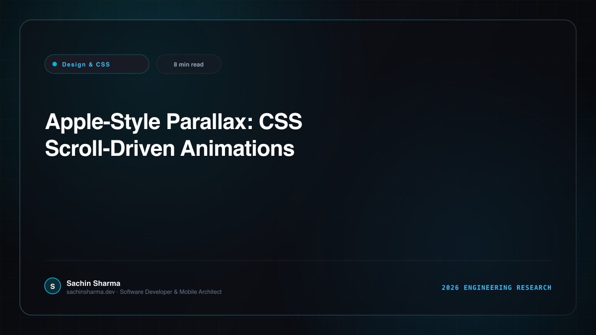 Apple-Style Parallax: CSS Scroll-Driven Animations