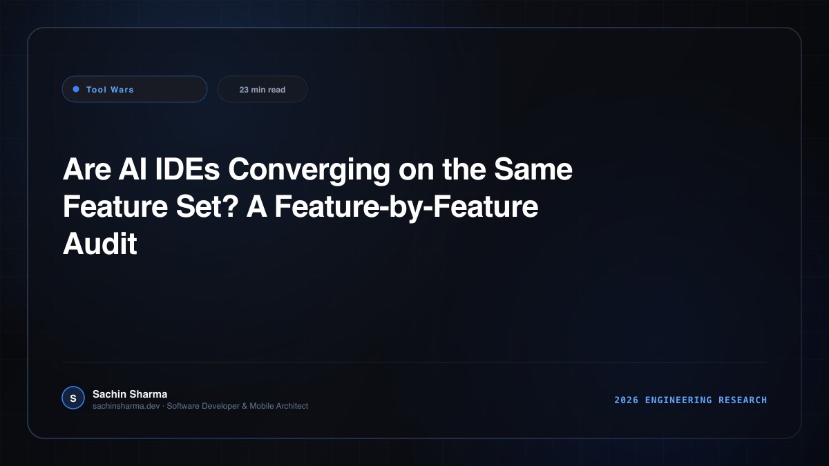 Are AI IDEs Converging on the Same Feature Set? A Feature-by-Feature Audit