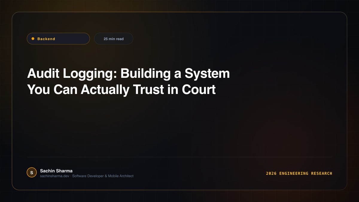 Audit Logging: Building a System You Can Actually Trust in Court