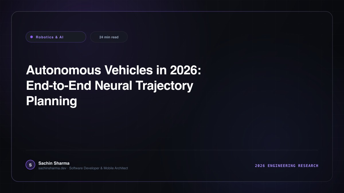 Autonomous Vehicles in 2026: End-to-End Neural Trajectory Planning vs Modular Stacks