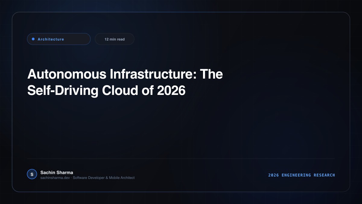 Autonomous Infrastructure: The Self-Driving Cloud of 2026