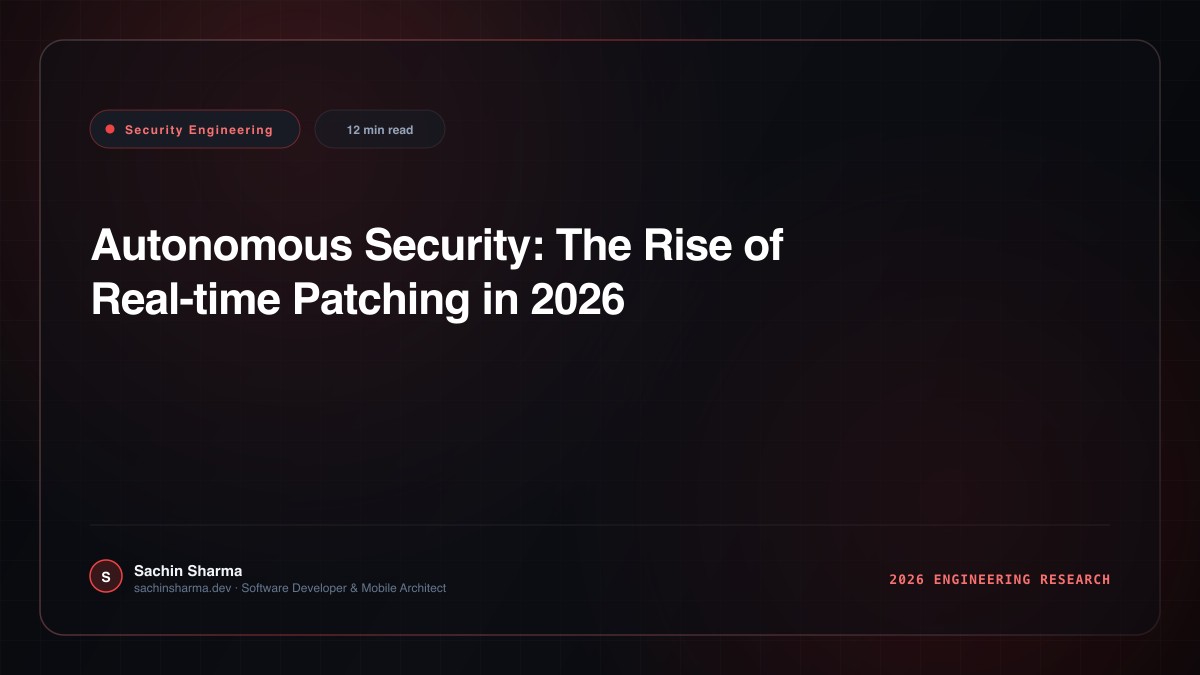 Autonomous Security: The Rise of Real-time Patching in 2026