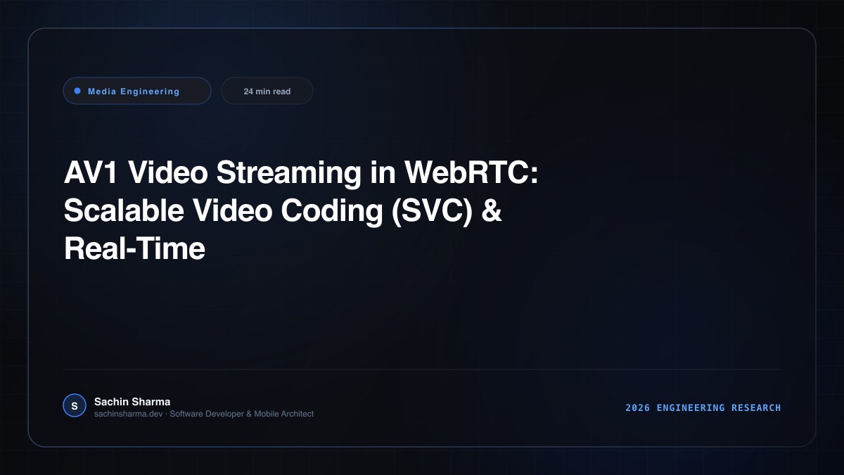 AV1 Video Streaming in WebRTC: Scalable Video Coding (SVC) & Real-Time SFU Optimization