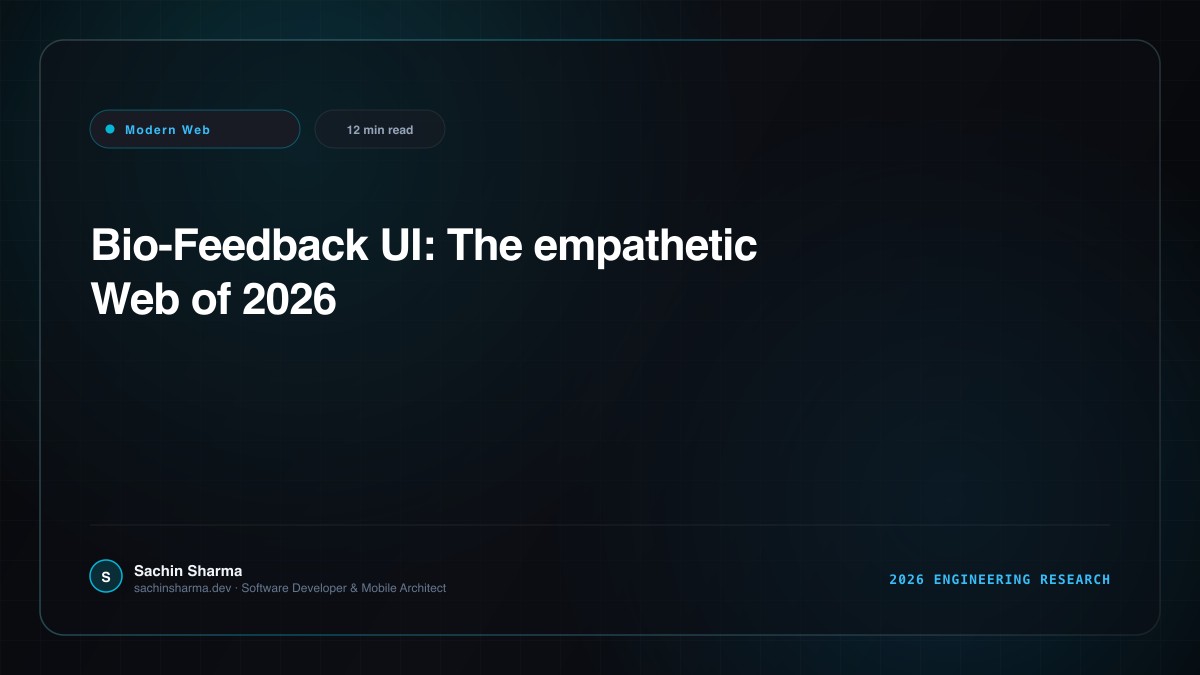 Bio-Feedback UI: The empathetic Web of 2026