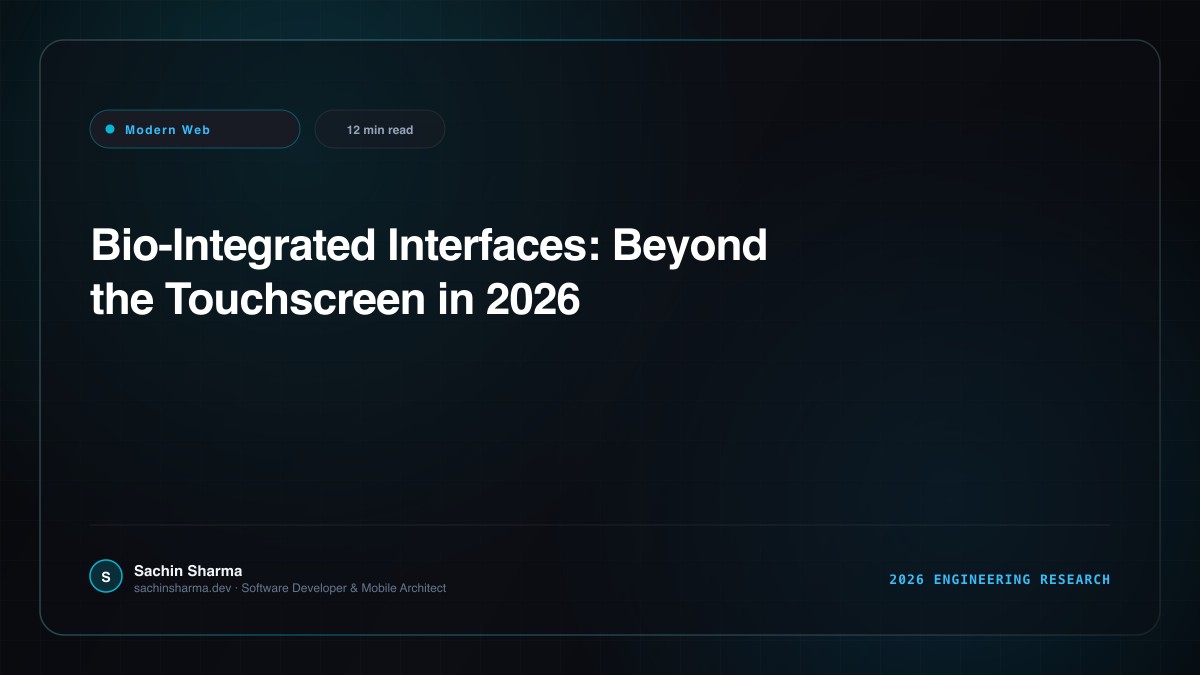 Bio-Integrated Interfaces: Beyond the Touchscreen in 2026