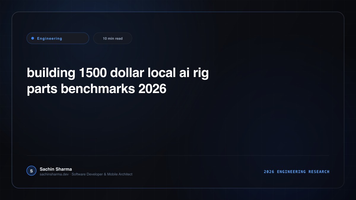 Building a $1,500 Local AI Rig in 2026: Complete Parts List & Benchmarks
