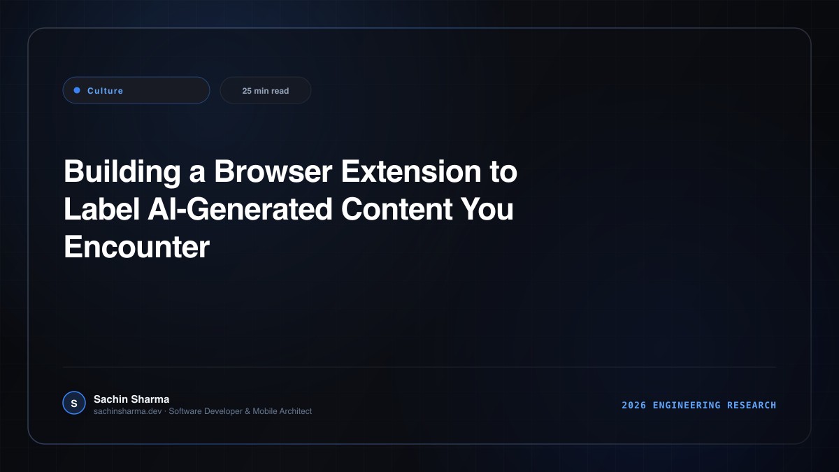 Building a Browser Extension to Label AI-Generated Content You Encounter