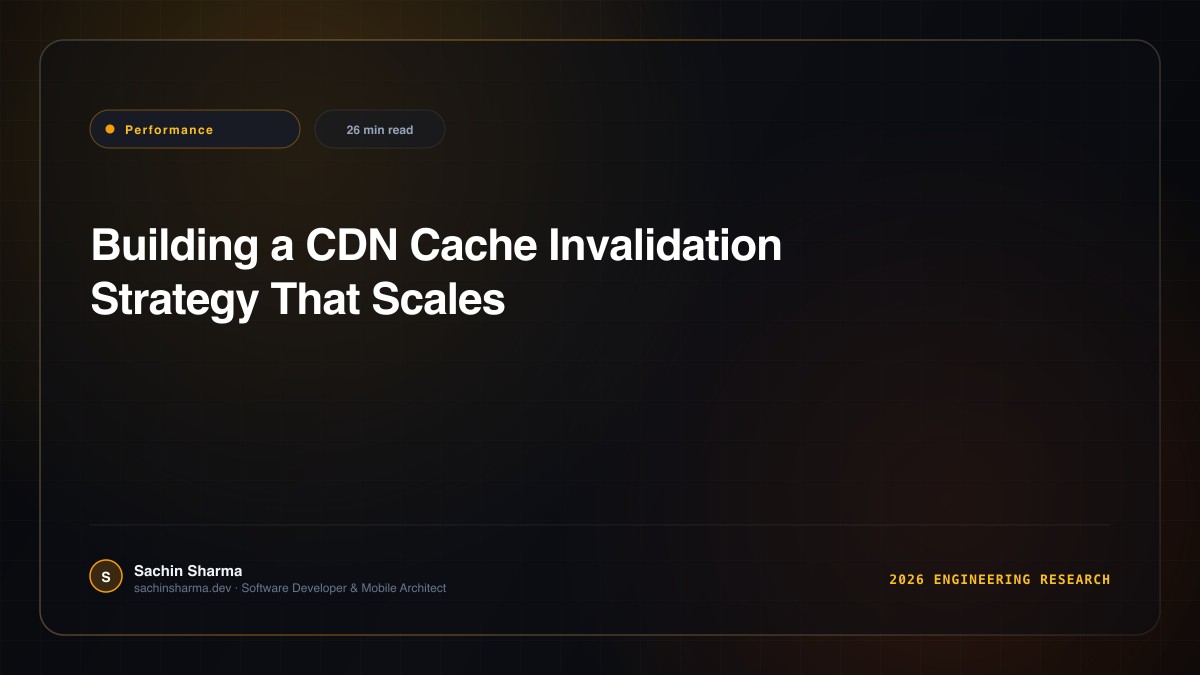 Building a CDN Cache Invalidation Strategy That Scales