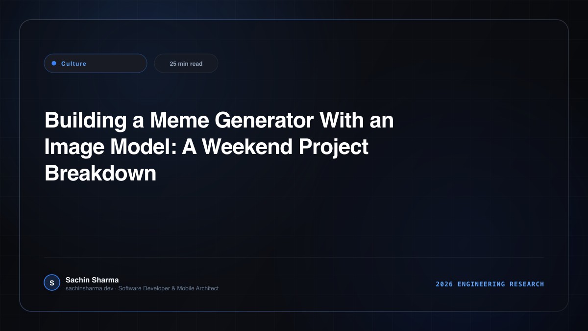 Building a Meme Generator With an Image Model: A Weekend Project Breakdown