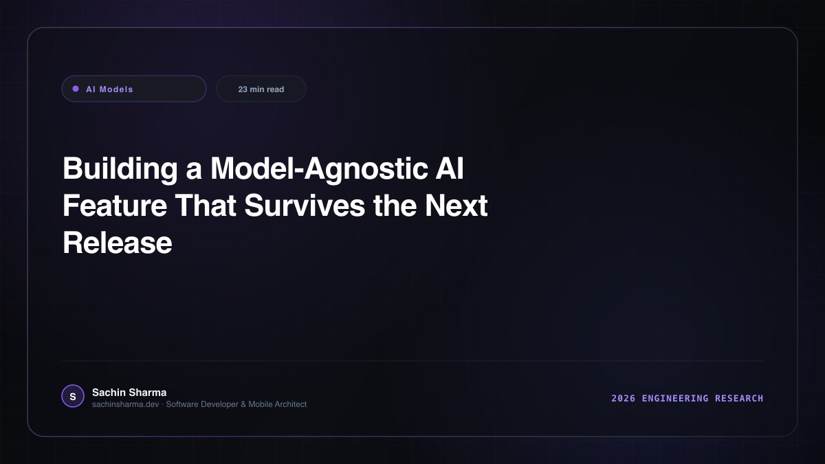 Building a Model-Agnostic AI Feature That Survives the Next Release