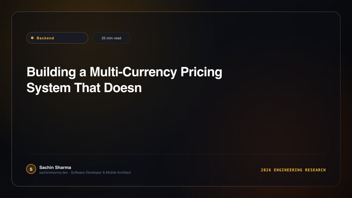 Building a Multi-Currency Pricing System That Doesn't Break