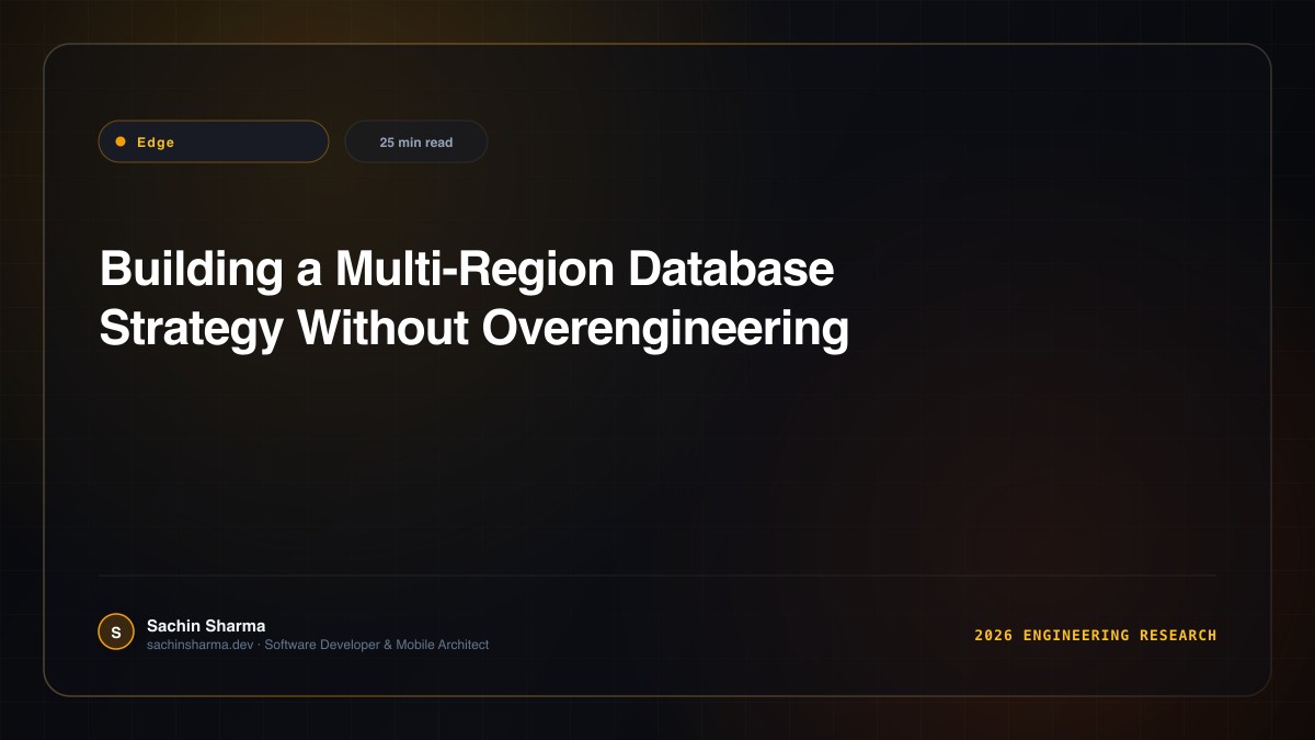 Building a Multi-Region Database Strategy Without Overengineering