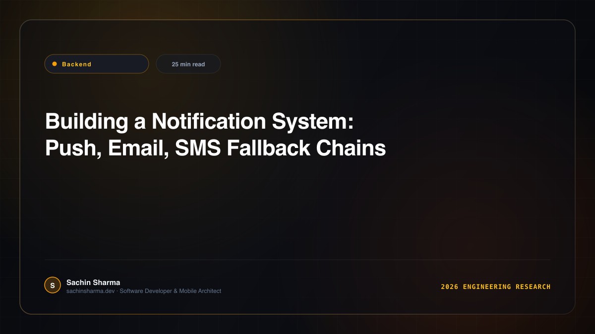 Building a Notification System: Push, Email, SMS Fallback Chains