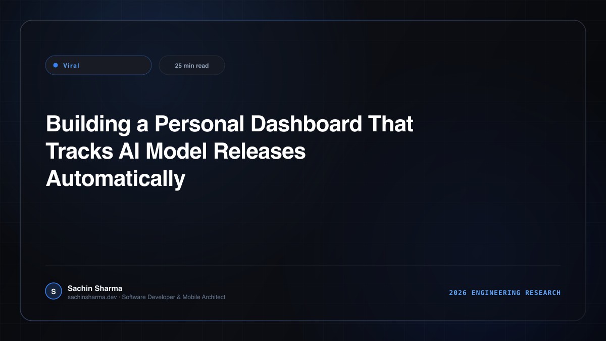 Building a Personal Dashboard That Tracks AI Model Releases Automatically