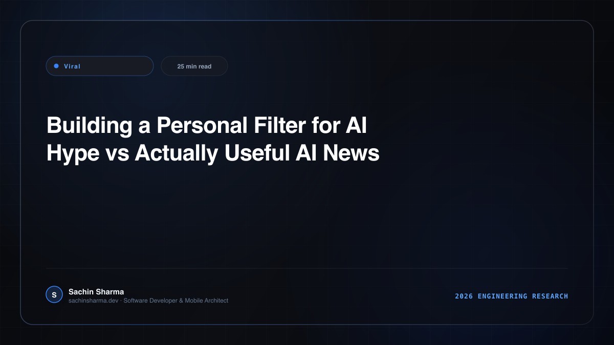 Building a Personal Filter for AI Hype vs Actually Useful AI News