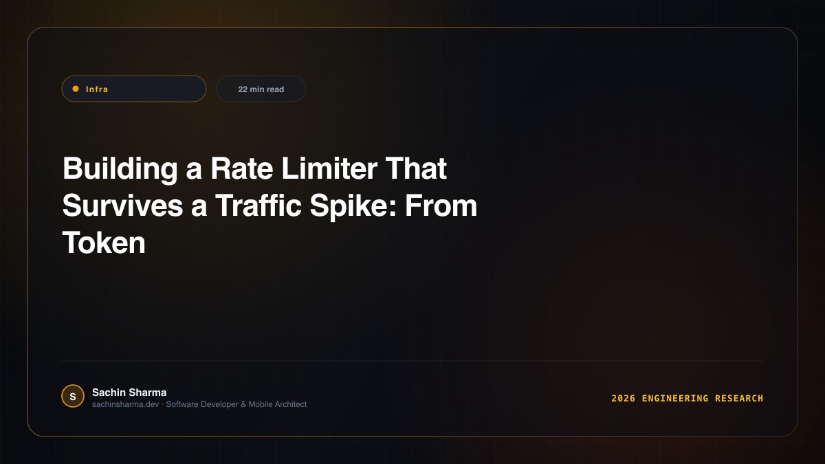 Building a Rate Limiter That Survives a Traffic Spike: From Token Bucket to Distributed GCRA