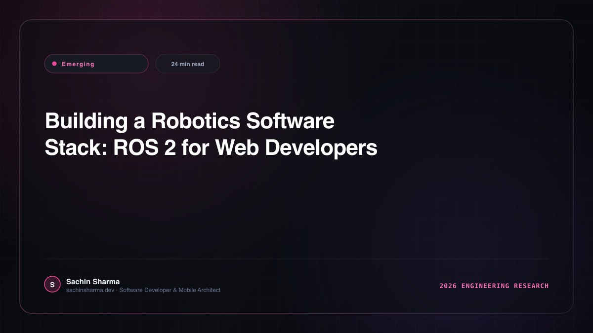 Building a Robotics Software Stack: ROS 2 for Web Developers