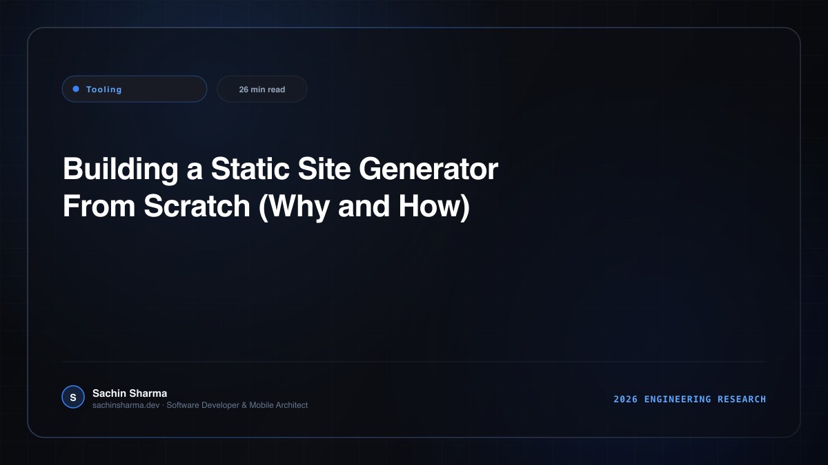 Building a Static Site Generator From Scratch (Why and How)