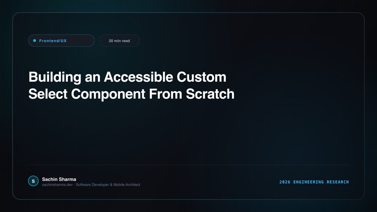 Building an Accessible Custom Select Component From Scratch