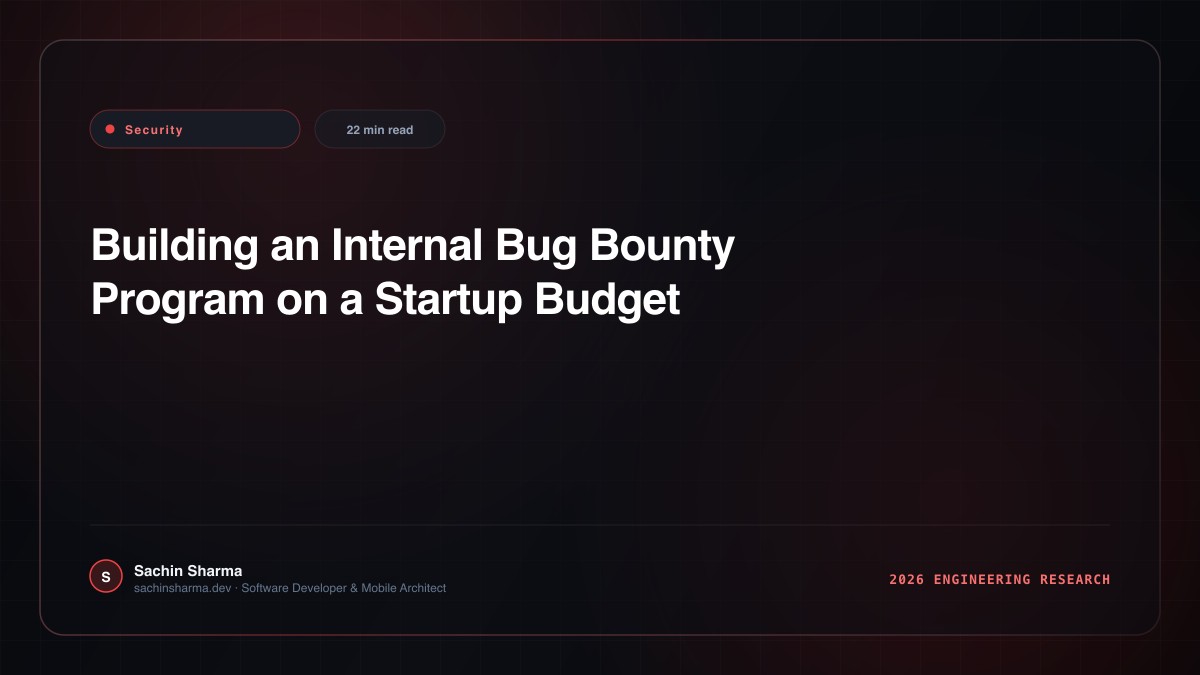 Building an Internal Bug Bounty Program on a Startup Budget
