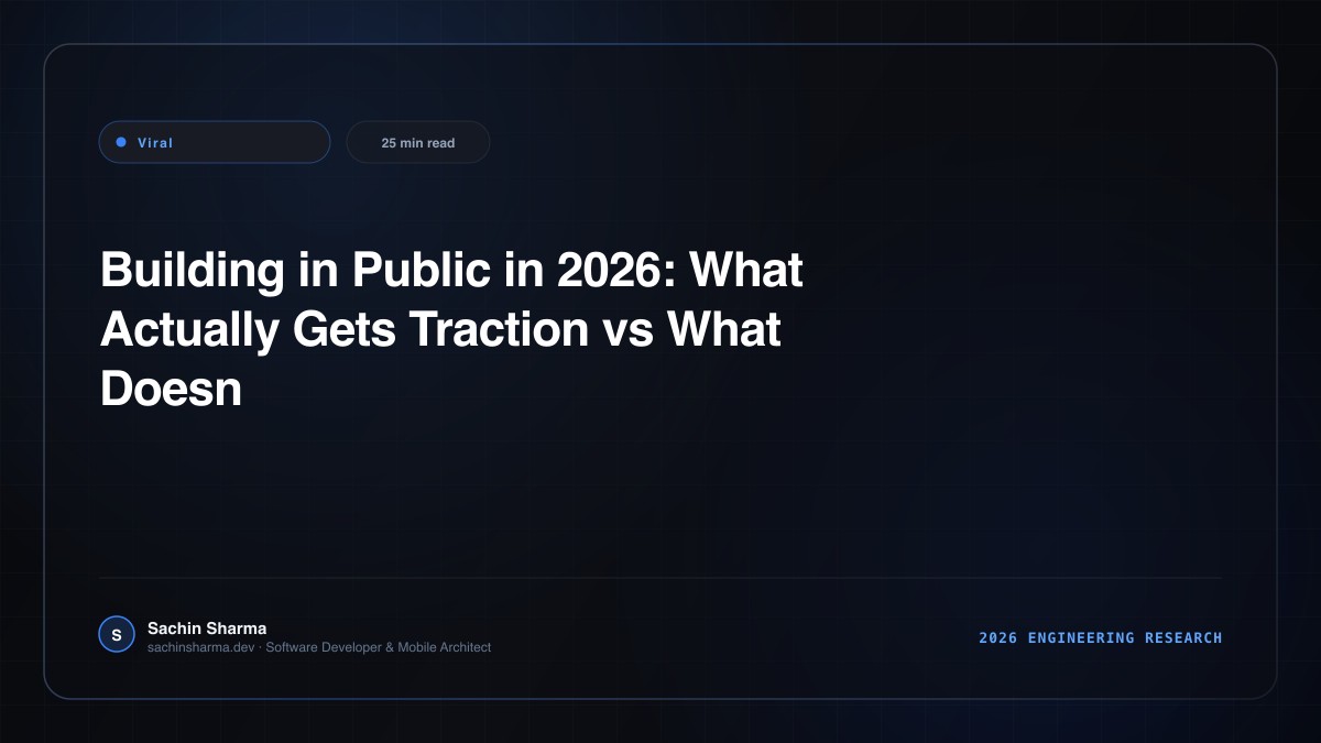 Building in Public in 2026: What Actually Gets Traction vs What Doesn't