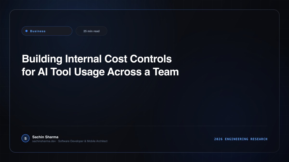 Building Internal Cost Controls for AI Tool Usage Across a Team