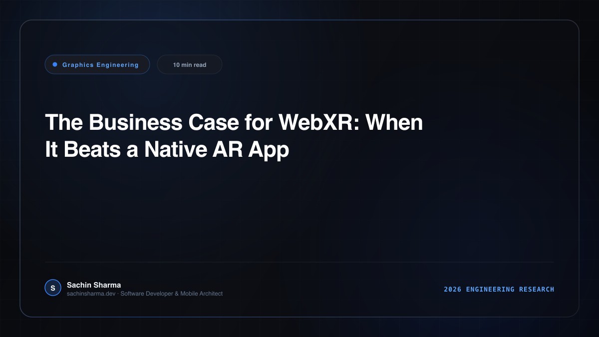 The Business Case for WebXR: When It Beats a Native AR App