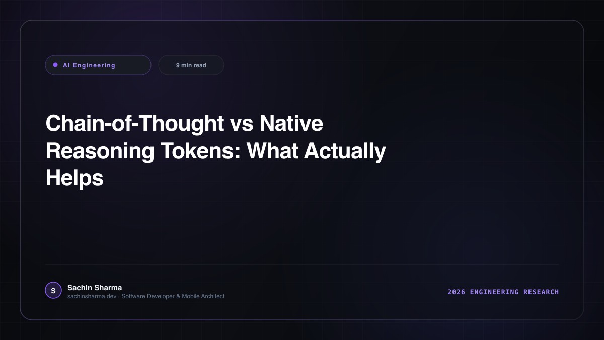 Chain-of-Thought vs Native Reasoning Tokens: What Actually Helps