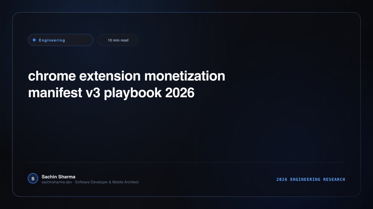 Chrome Extension Monetization: The Manifest V3 Survivor’s Playbook (2026)