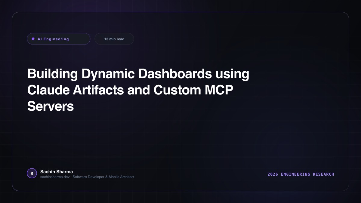 Building Dynamic Dashboards using Claude Artifacts and Custom MCP Servers