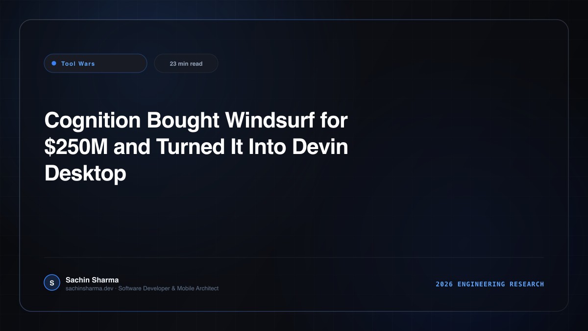 Cognition Bought Windsurf for $250M and Turned It Into Devin Desktop