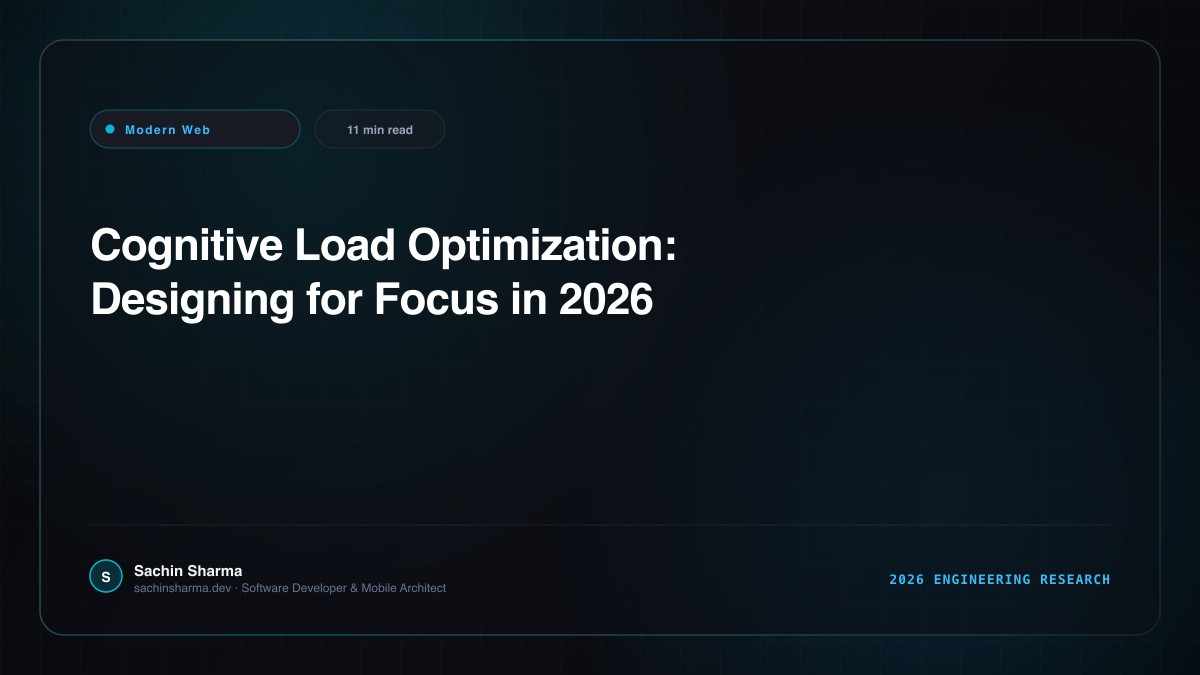 Cognitive Load Optimization: Designing for Focus in 2026