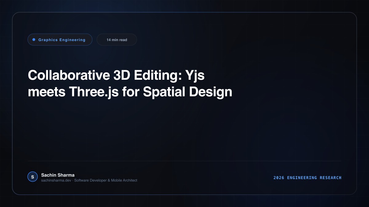 Collaborative 3D Editing: Yjs meets Three.js for Spatial Design in 2026