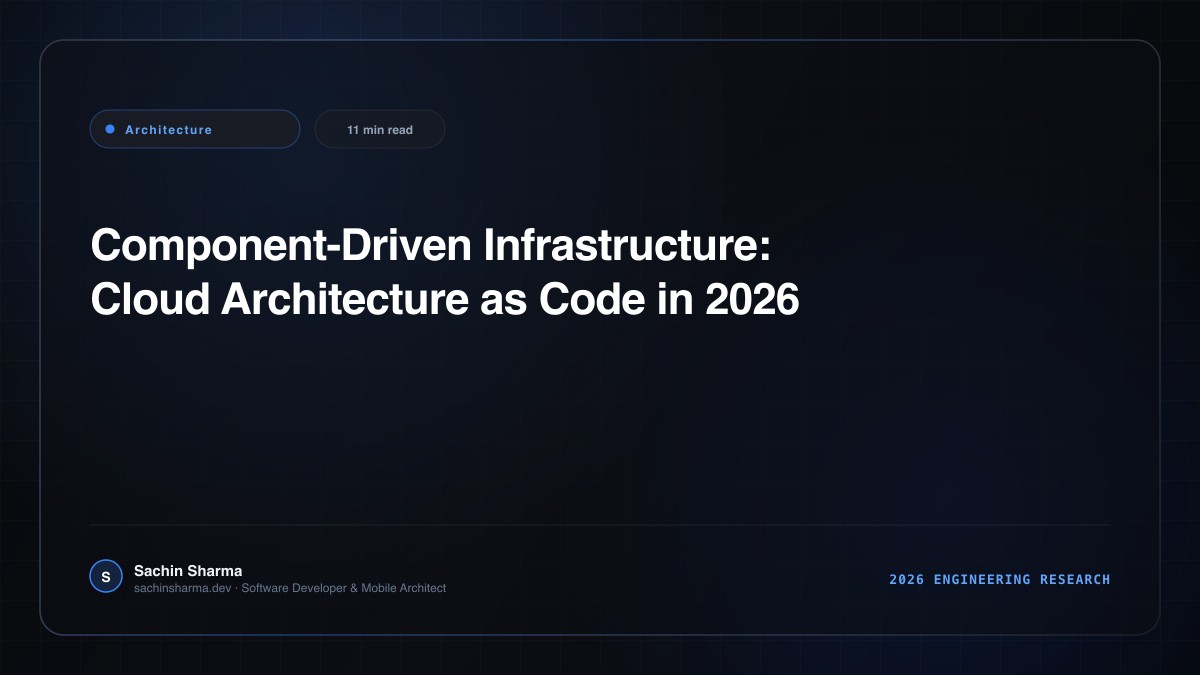 Component-Driven Infrastructure: Cloud Architecture as Code in 2026