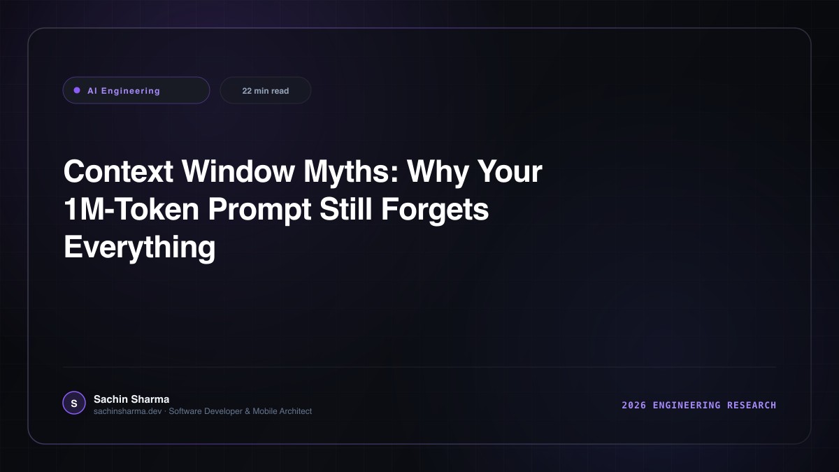 Context Window Myths: Why Your 1M-Token Prompt Still Forgets Everything