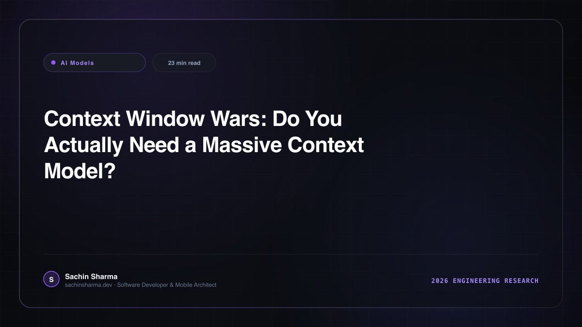 Context Window Wars: Do You Actually Need a Massive Context Model?