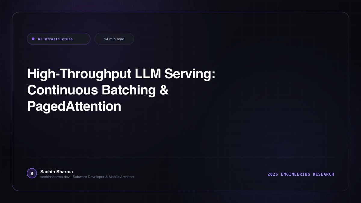 High-Throughput LLM Serving: Continuous Batching & PagedAttention Internals in vLLM