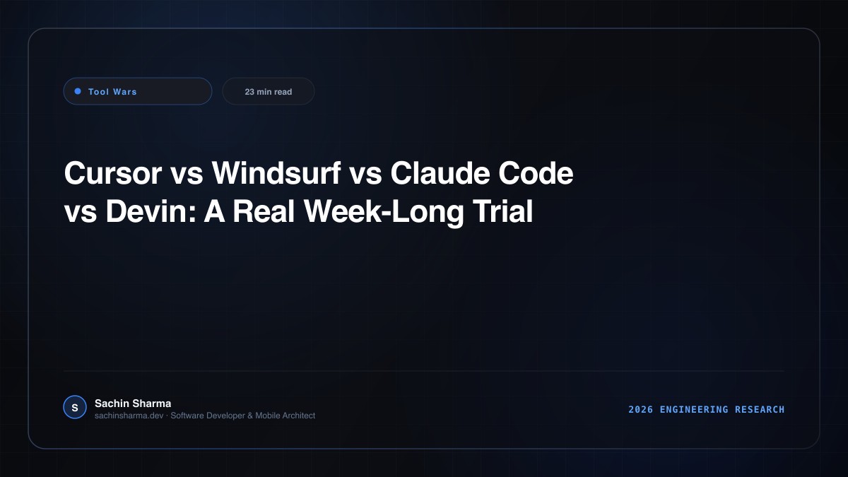 Cursor vs Windsurf vs Claude Code vs Devin: A Real Week-Long Trial