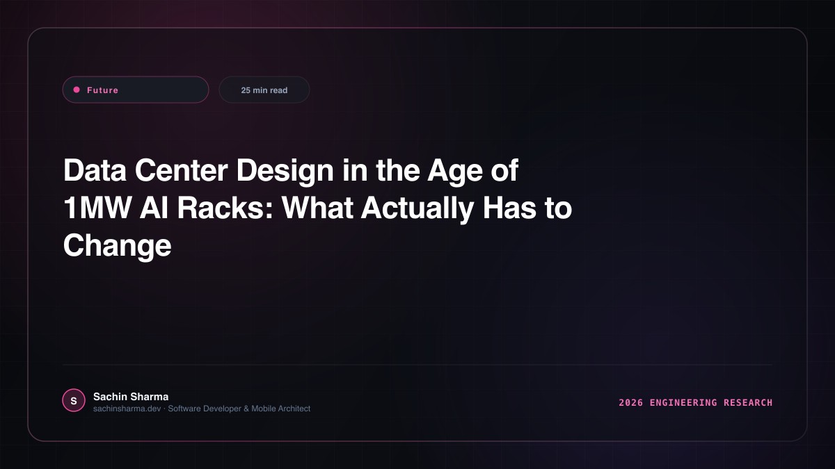 Data Center Design in the Age of 1MW AI Racks: What Actually Has to Change