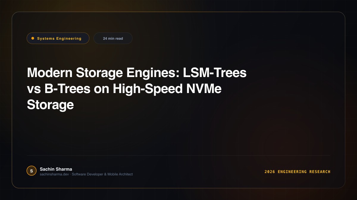 Modern Storage Engines: LSM-Trees vs B-Trees on High-Speed NVMe Storage