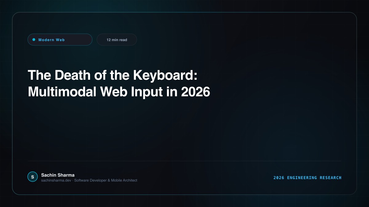 The Death of the Keyboard: Multimodal Web Input in 2026