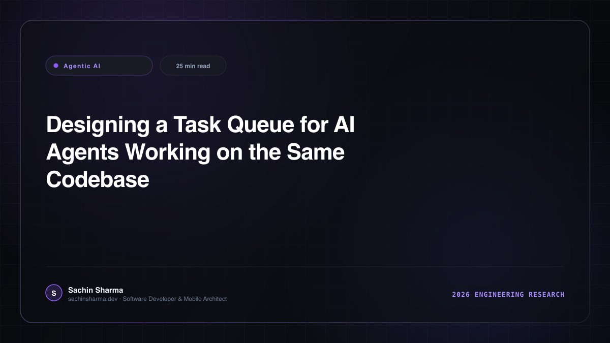 Designing a Task Queue for AI Agents Working on the Same Codebase