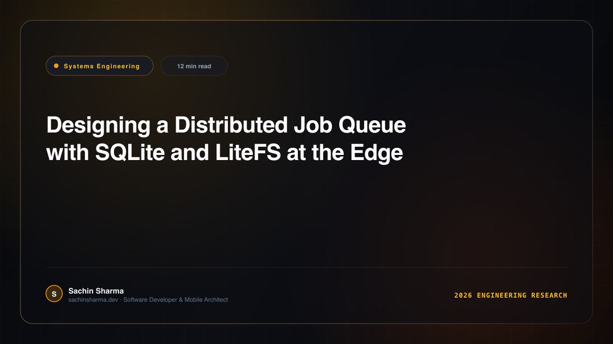 Designing a Distributed Job Queue with SQLite and LiteFS at the Edge
